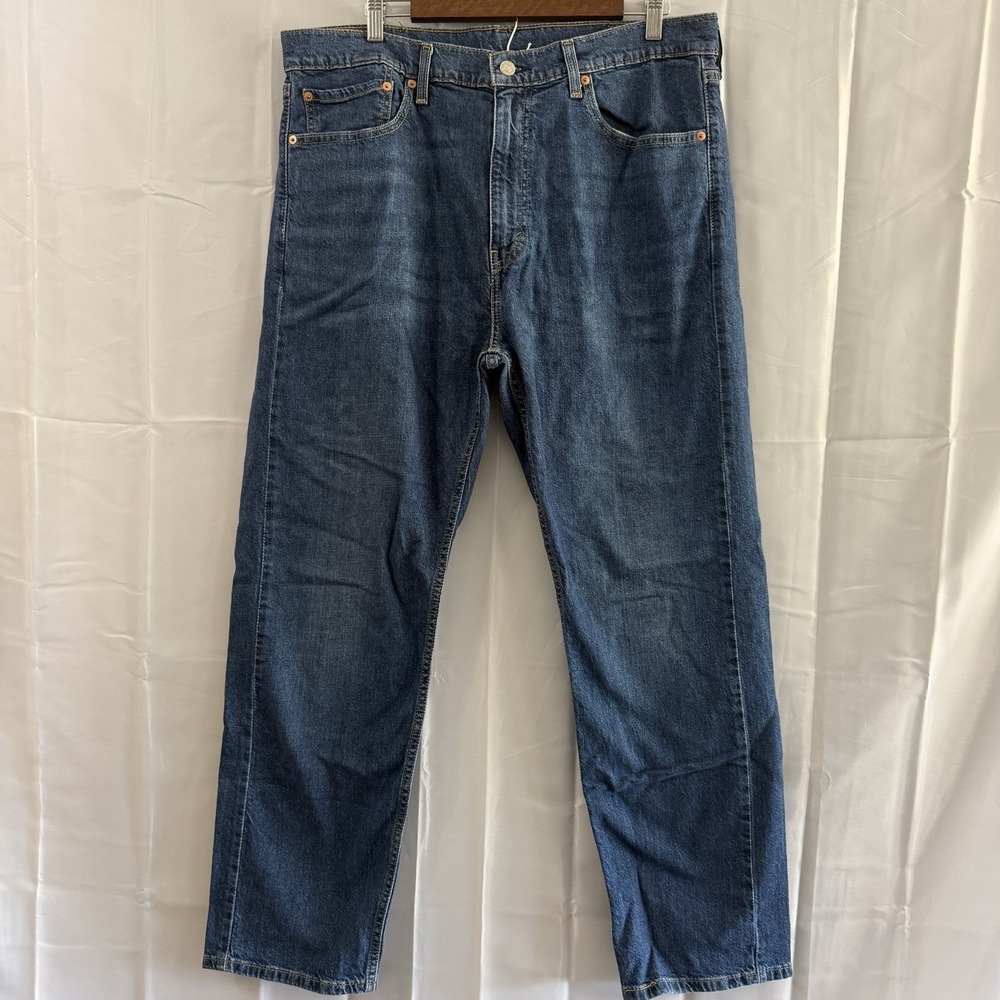 Levi's‎ 505 Straight Jeans Mens 38x30 Fits 36x30 Blue Denim Red Tab